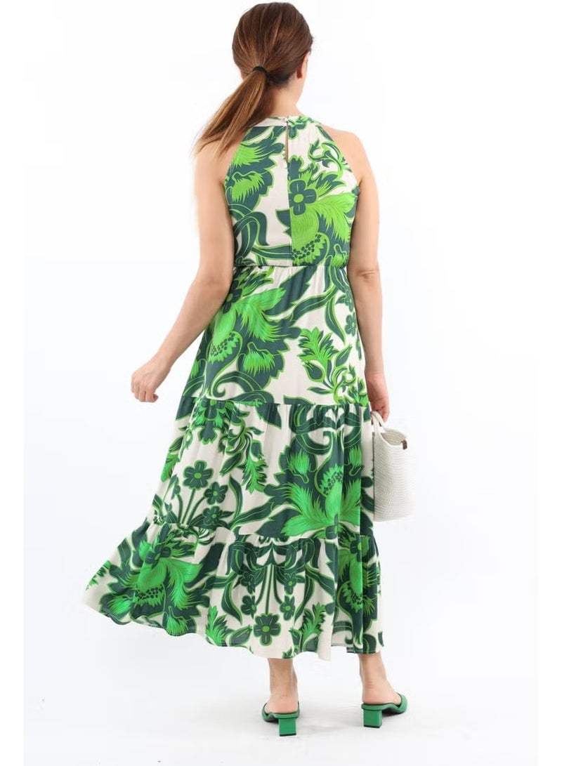 Ritnice Floral Halter Maxi Dress - Image 2